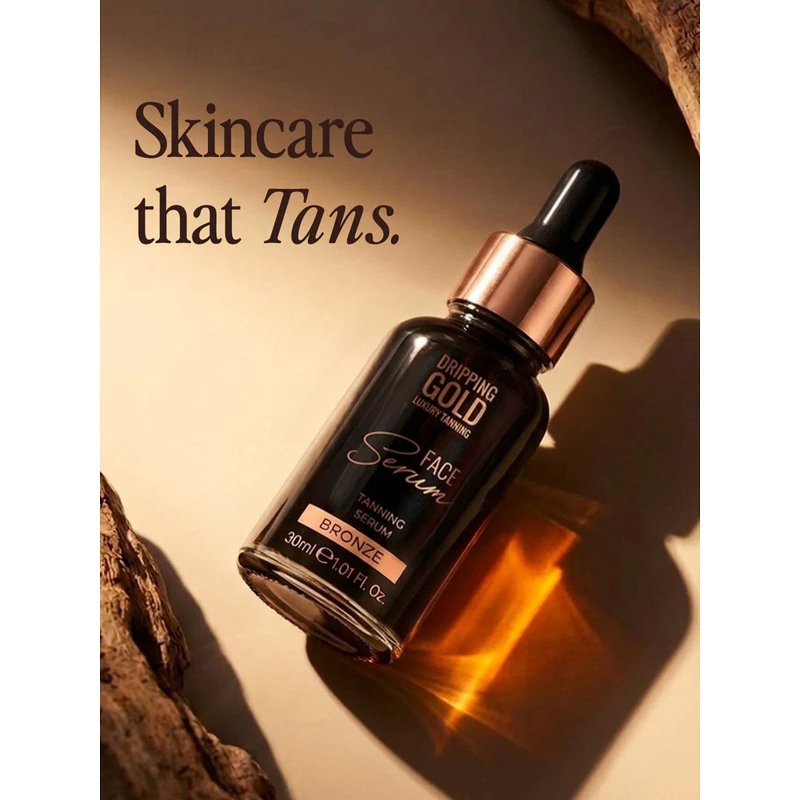 Dripping Gold Luxury Tanning Face Serum Tinted Tanning Drops Bronze 30ml (1.01floz)