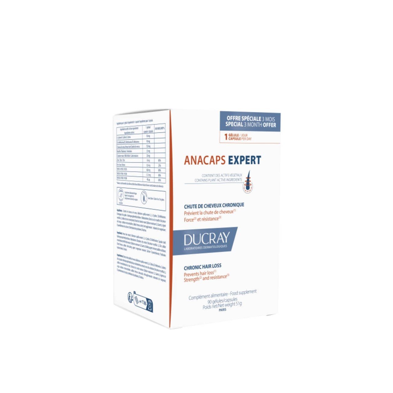 Ducray Anacaps Expert for Chronic Hair Loss