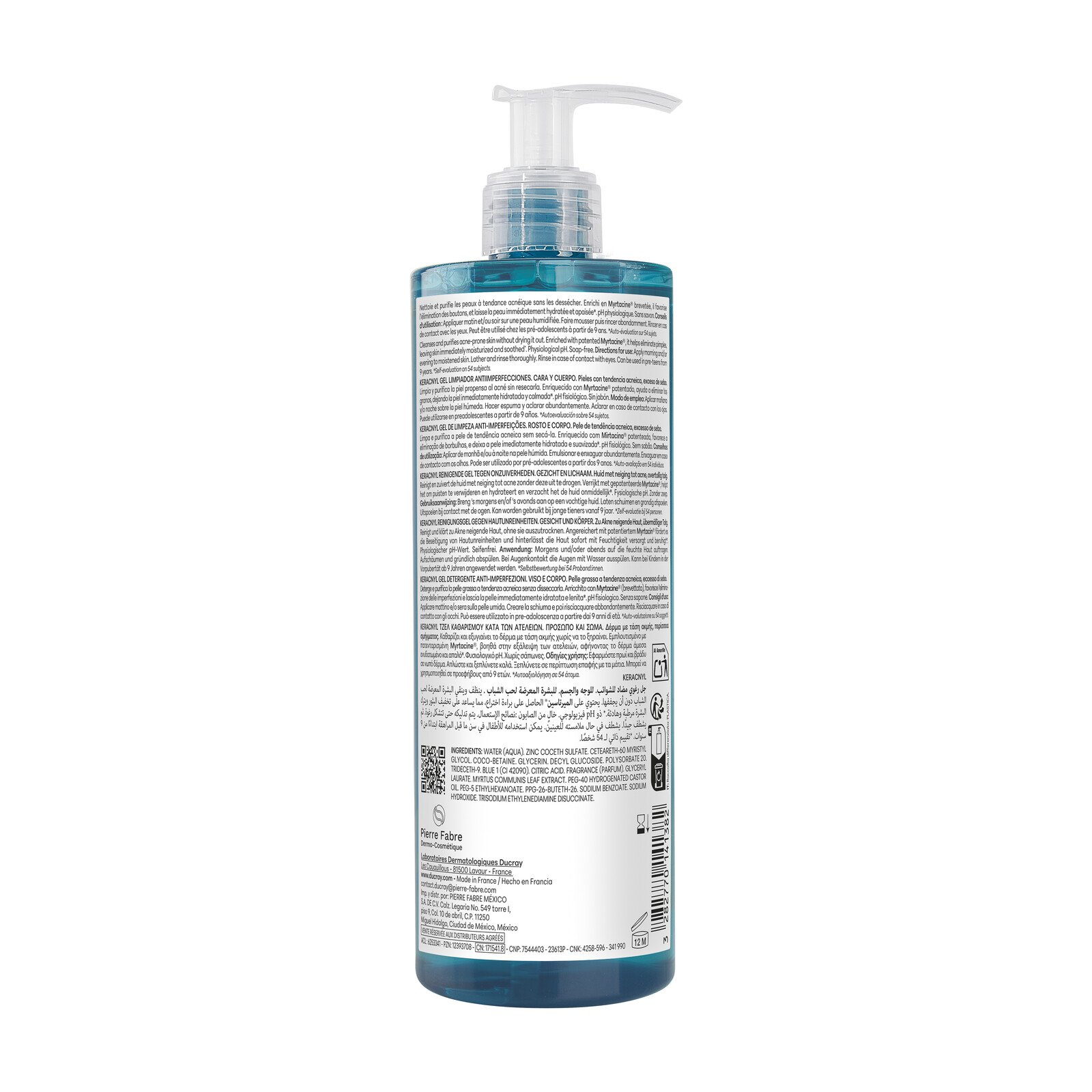 Ducray Keracnyl Anti-Blemishes Cleansing Gel 400ml