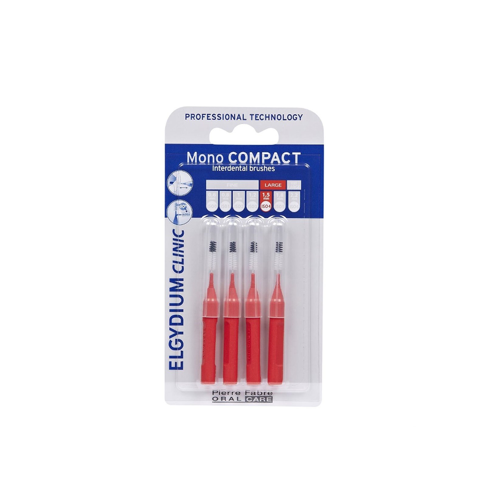 Elgydium Clinic Mono Compact Interdental Brushes ISO 4 x4