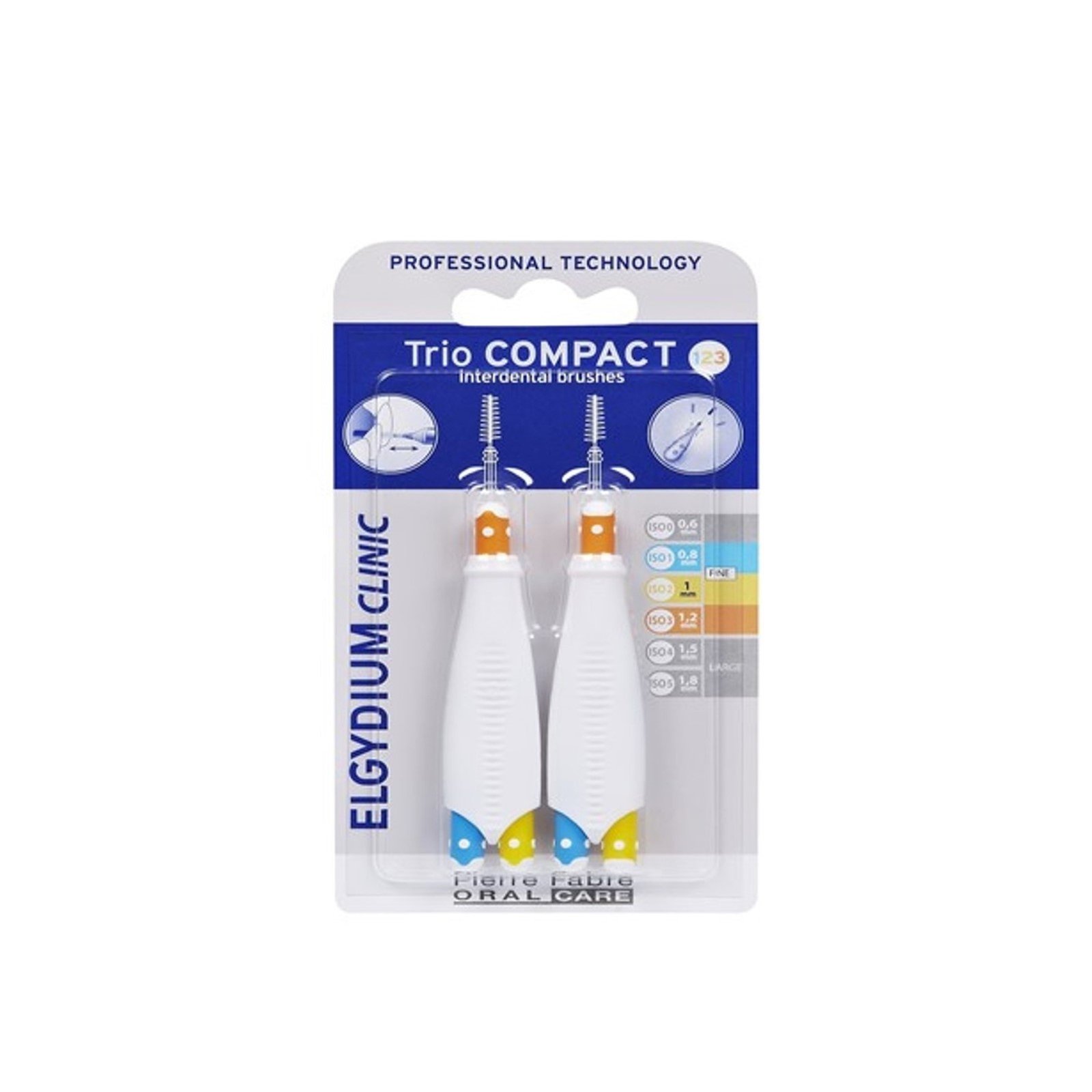 Elgydium Clinic Trio Compact Interdental Brushes ISO 1/2/3 x6