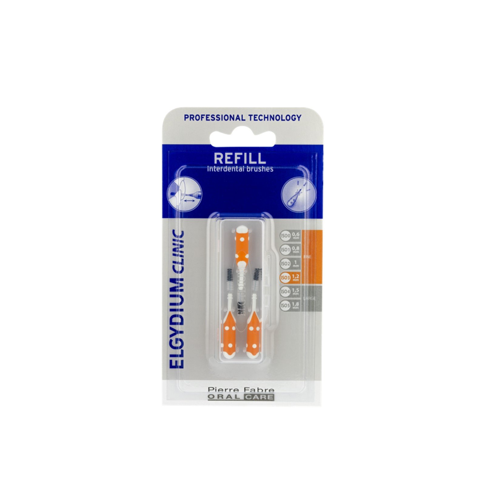 Elgydium Clinic Trio Compact Interdental Brushes ISO 3 Refill x3