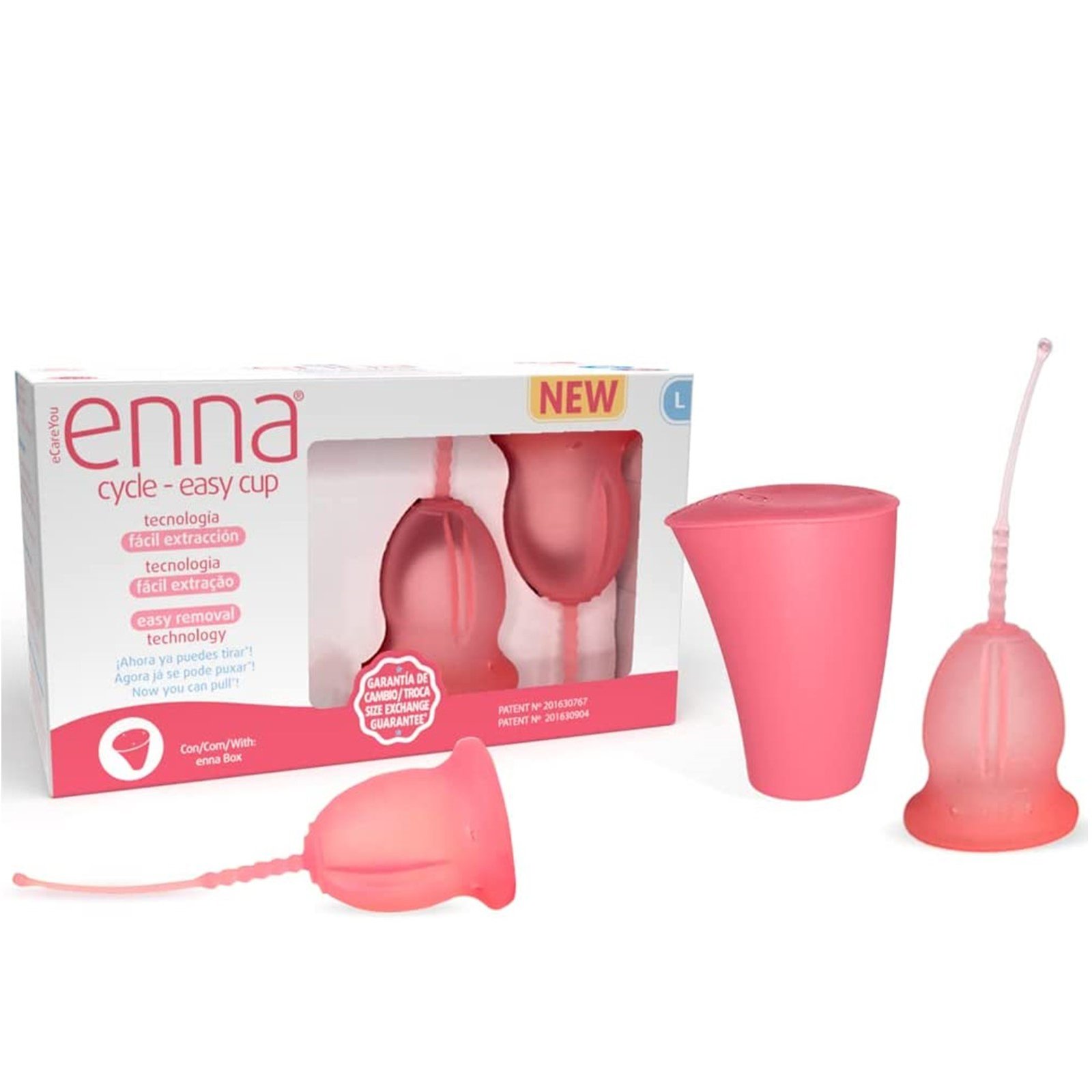 Enna Cycle Easy Cup Menstrual Cup Large x2