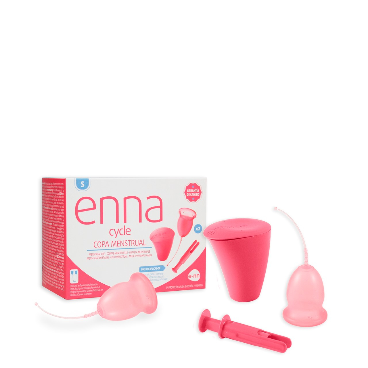 Enna Cycle Menstrual Cup Twin Pack Small With Sterilizer & Applicator