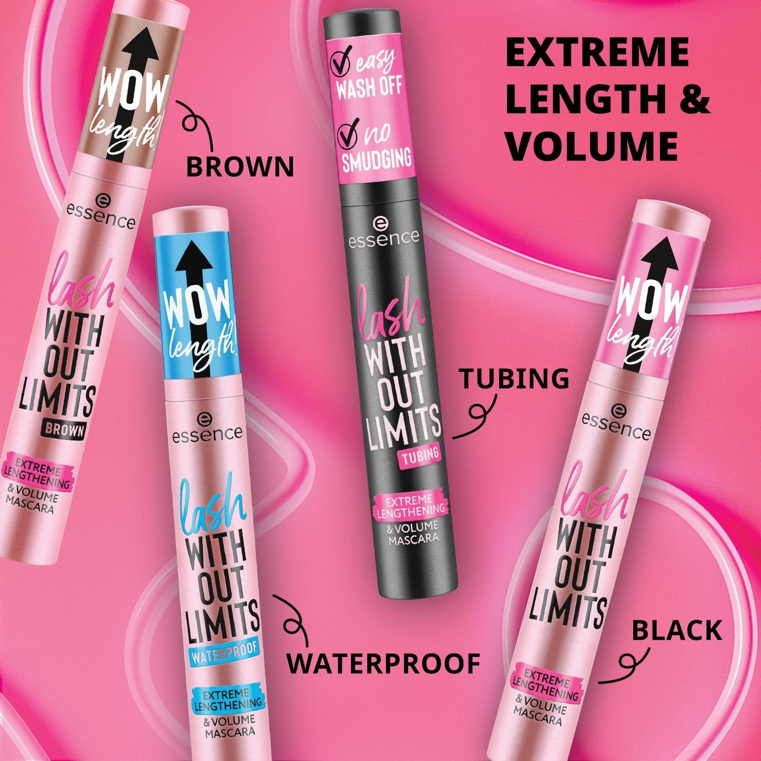 essence Lash Without Limits Extreme Lengthening & Volume Mascara 02 Brown 13ml (0.43floz)