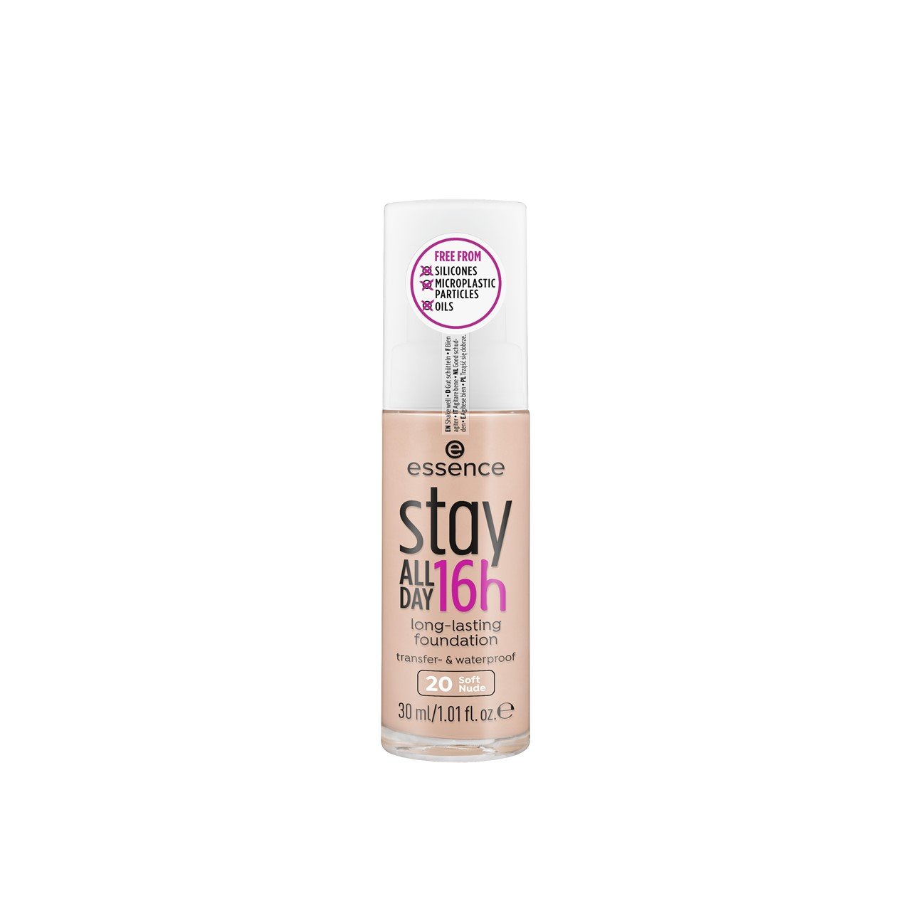 essence Stay All Day 16h Long-Lasting Foundation 20 Soft Nude 30ml