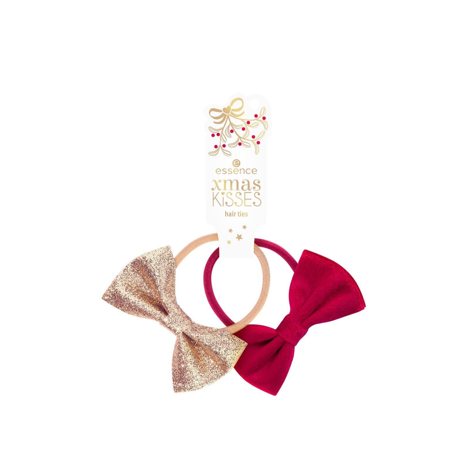 essence Xmas Kisses Hair Ties 01 Mistletoe's Bow, Kiss Below! x2