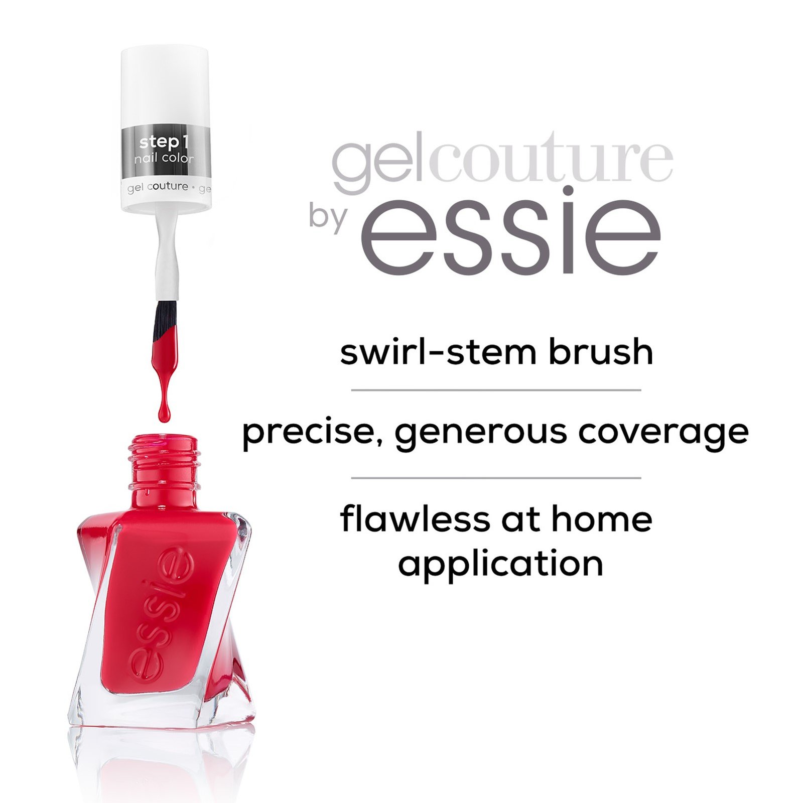 Buy essie Gel Paint Couture Gown 509 Long (0.46fl USA oz) Wear 13.5ml Polish · Red Nail The