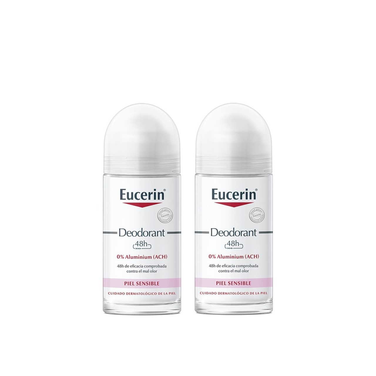 Eucerin Deodorant Sensitive Skin 48h 0% Aluminium Roll-On 50ml x2 (2x1.69fl oz)