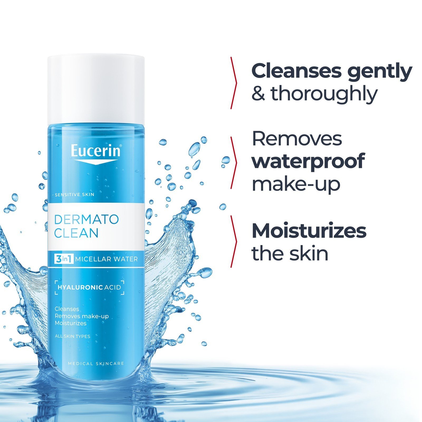 Eucerin DermatoCLEAN Agua Micelar 3-En-1 400ml (13.53floz)