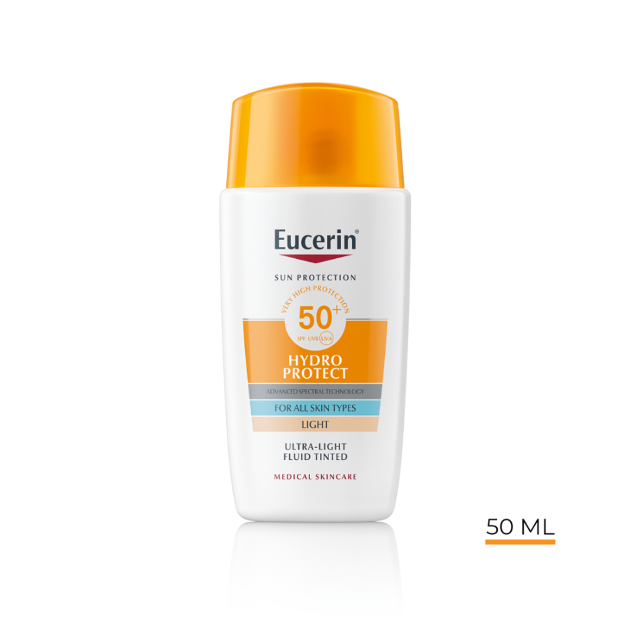 Eucerin Sun Hydro Protect Ultra-Light Tinted Fluid Sunscreen SPF50+ Light 50ml (1.69floz)