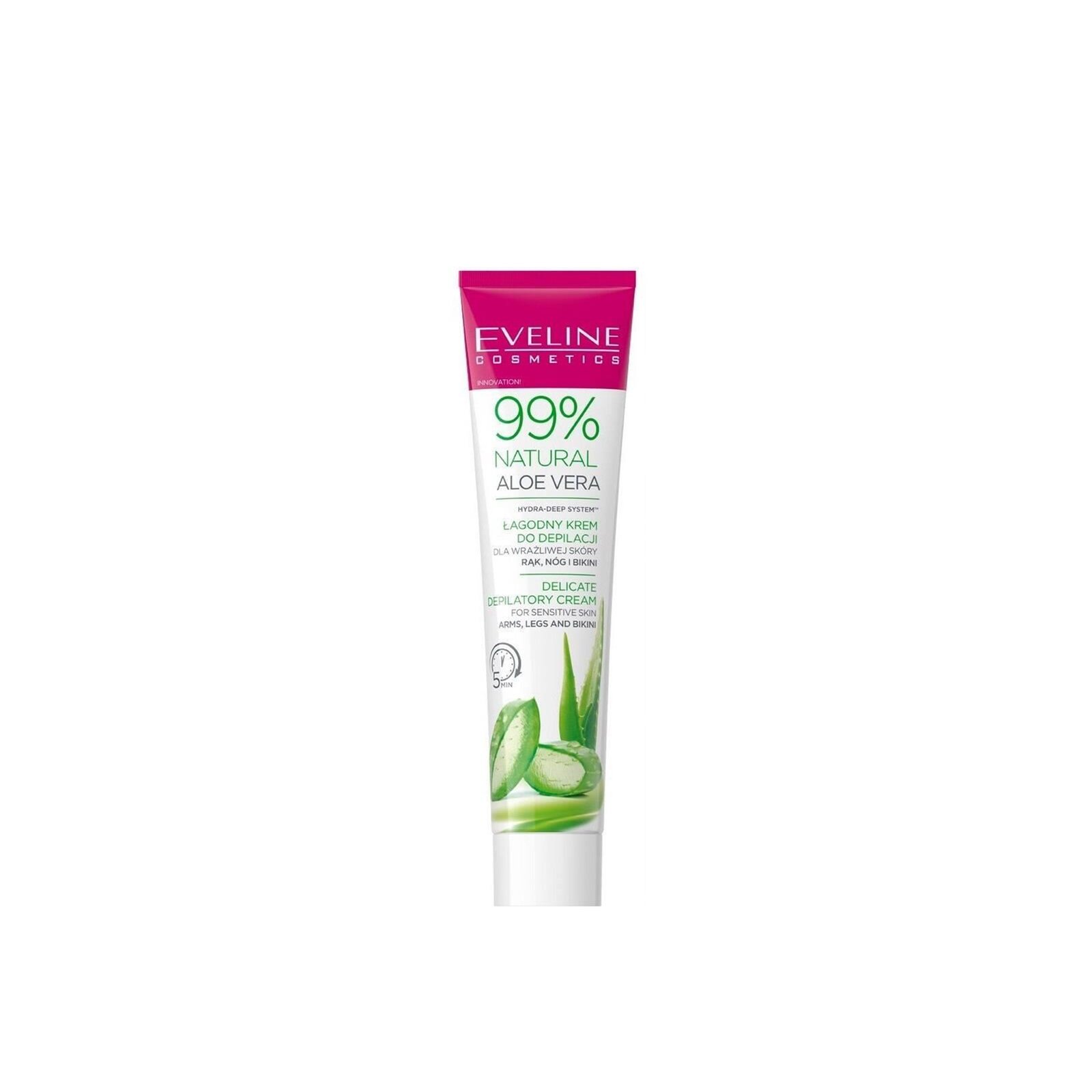 Eveline Cosmetics 99% Natural Aloe Vera Delicate Depilatory Cream 125ml (4.40 fl oz)