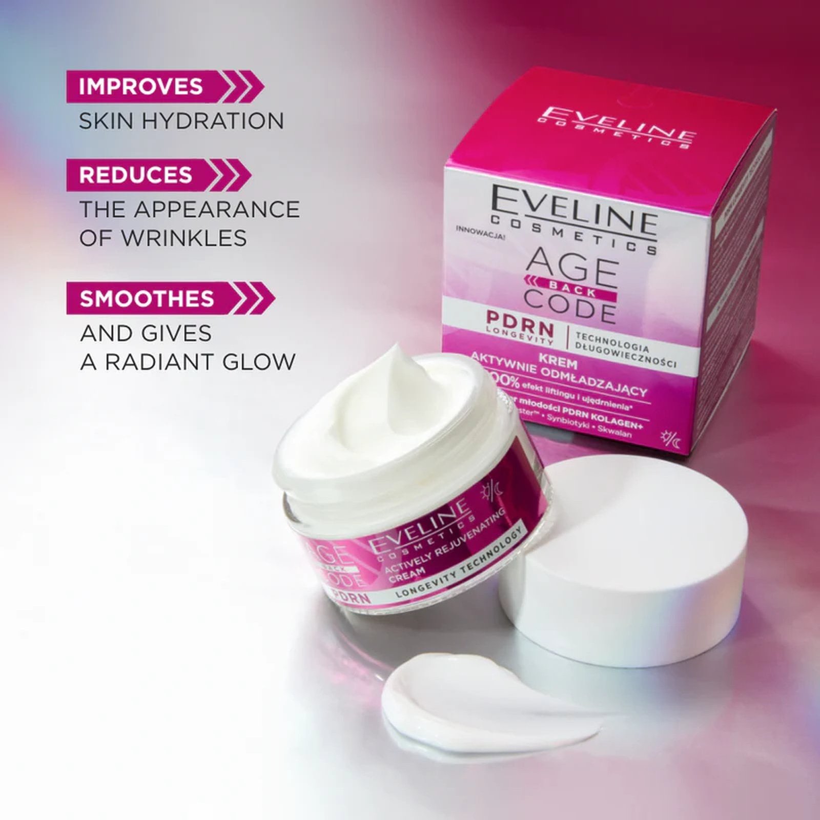 Eveline Cosmetics Age Back Code PDRN Actively Rejuvenating Cream 50ml