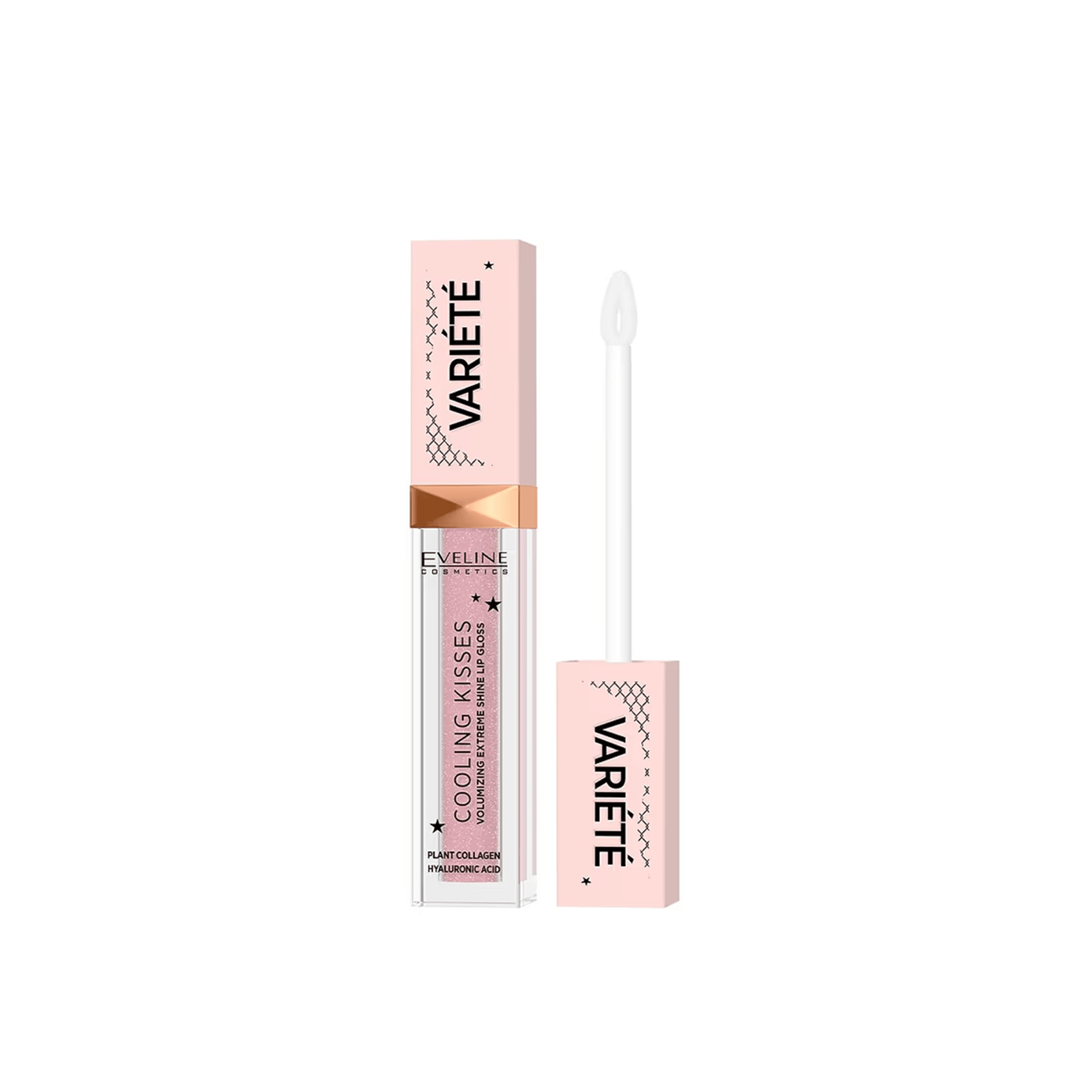 Eveline Cosmetics Cooling Kisses Volumizing Extreme Shine Lip Gloss 02 Sugar Nude 6.8ml