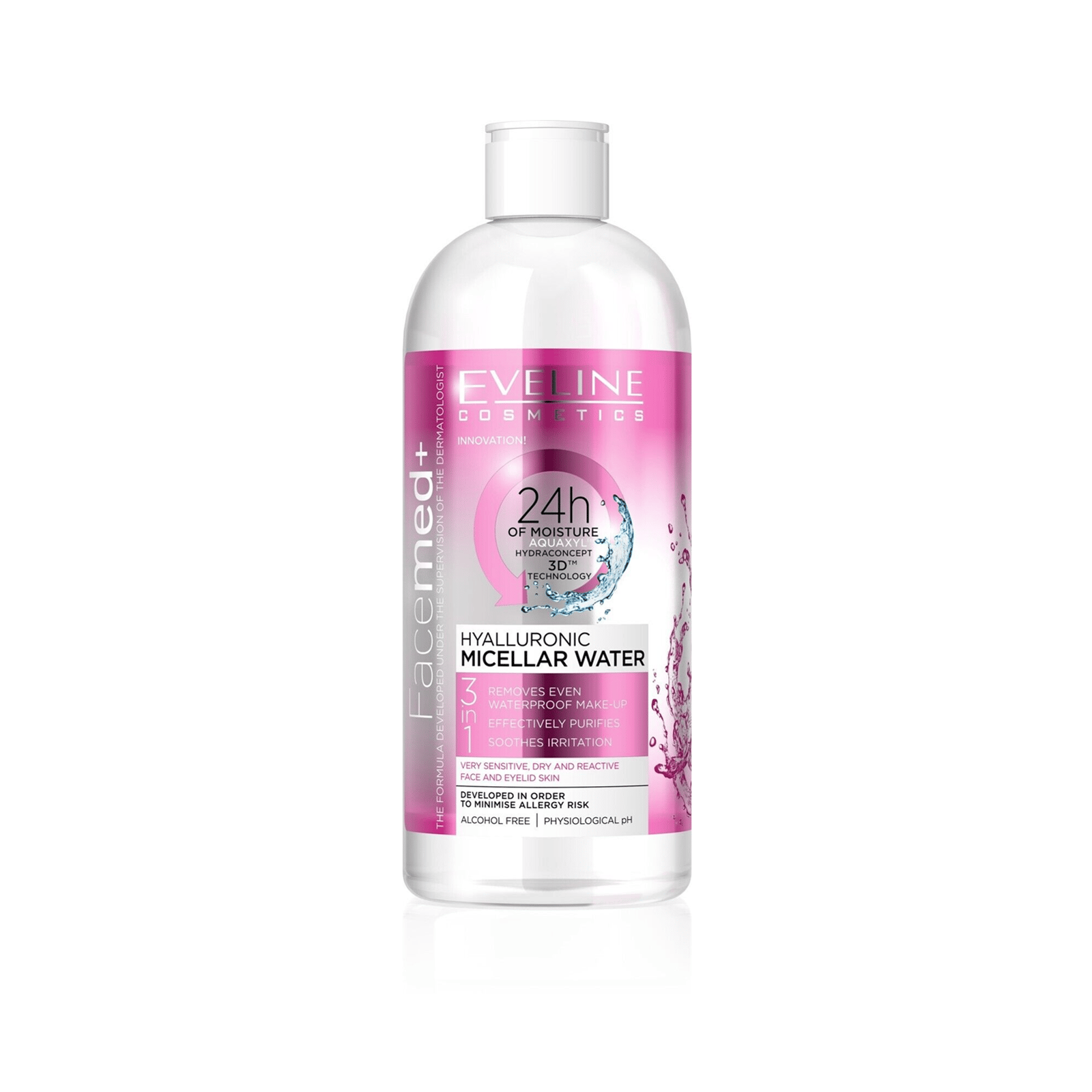 Eveline Cosmetics Facemed+ Hyaluronic Micellar Water 400ml (14.08 fl oz)