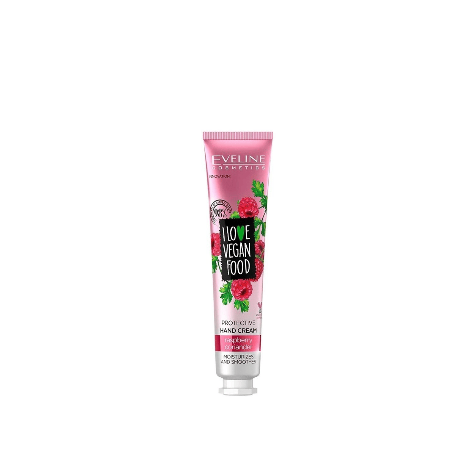 Eveline Cosmetics I Love Vegan Food Hand Cream Raspberry & Coriander 50ml (1.76 fl oz)