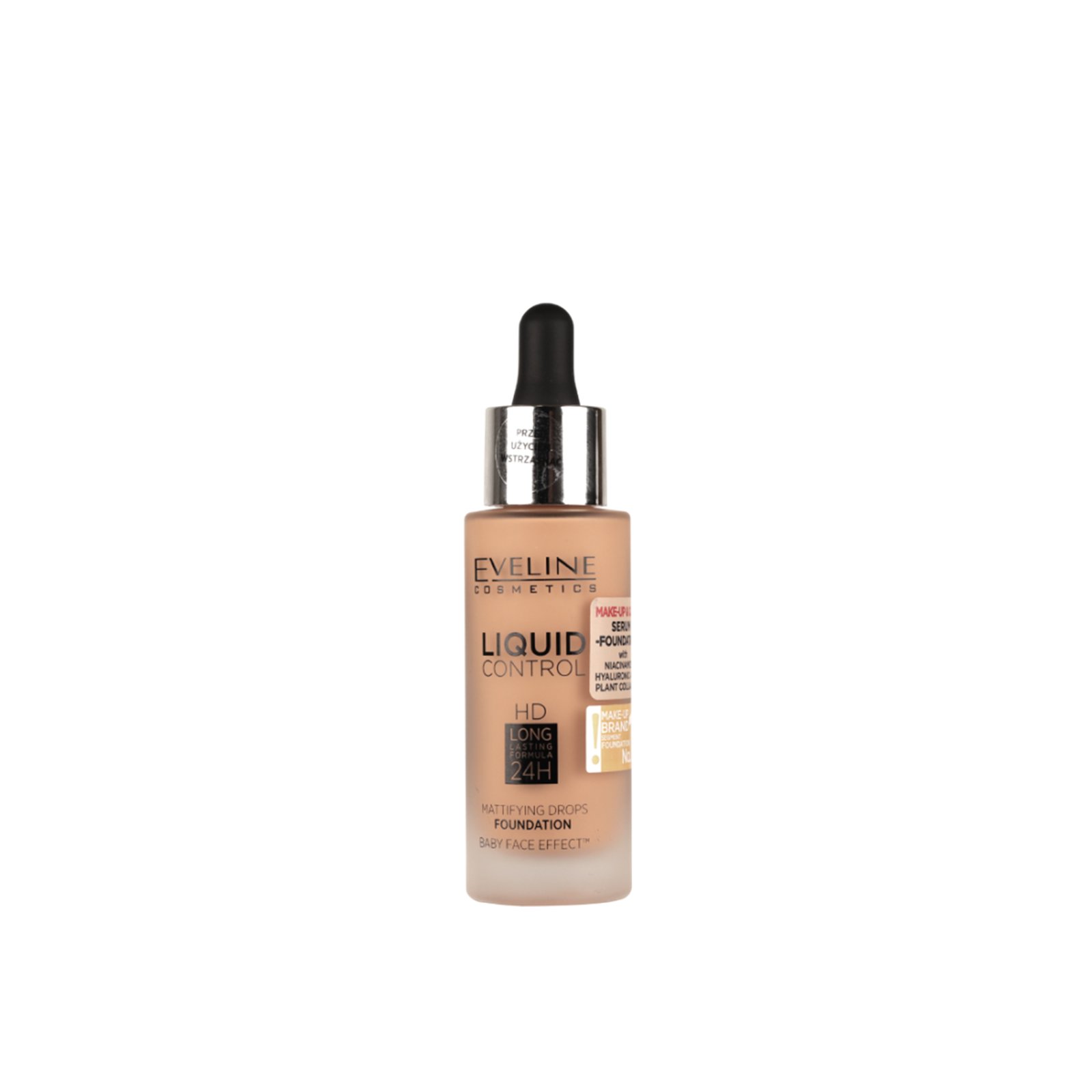 Eveline Cosmetics Liquid Control HD 24h Mattifying Drops Foundation 055 Honey 32ml (1.13 fl oz)