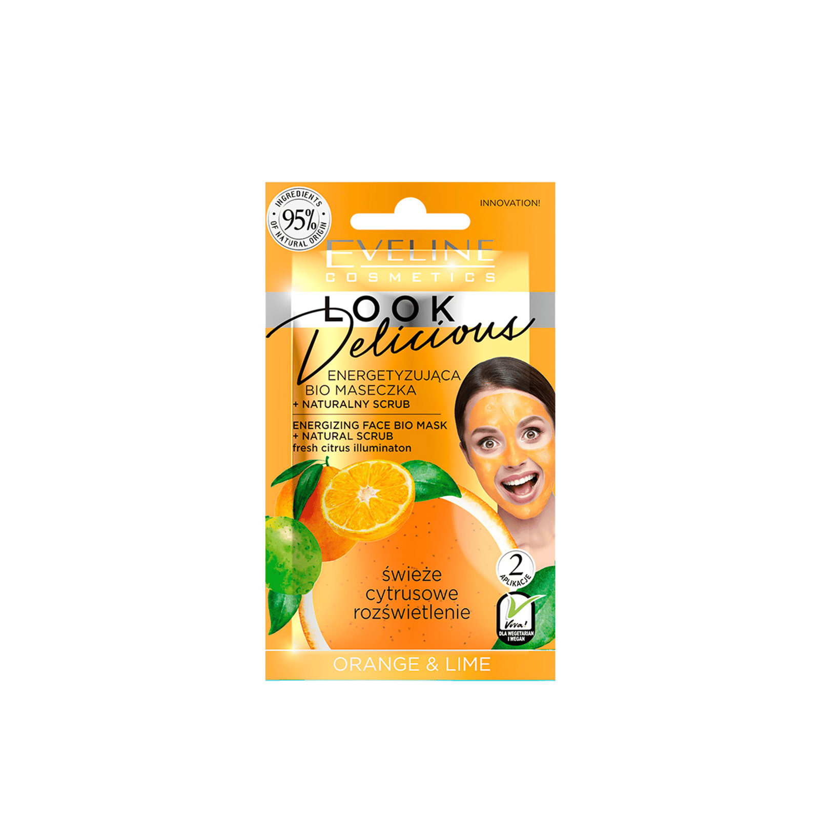 Eveline Cosmetics Look Delicious Energizing Face Bio Mask Orange & Lime 10ml