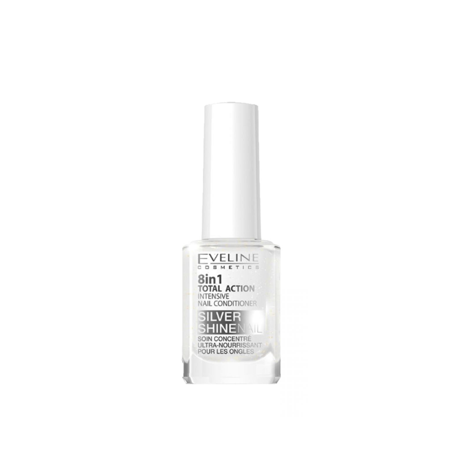 Eveline Cosmetics Nail Therapy 8-In-1 Total Action Silver Shine 12ml (0.42 fl oz)