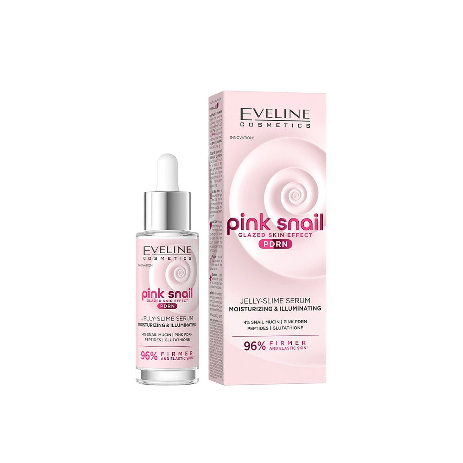 Eveline Cosmetics Pink Snail Moisturizing & Illuminating Jelly-Slime Serum 30ml