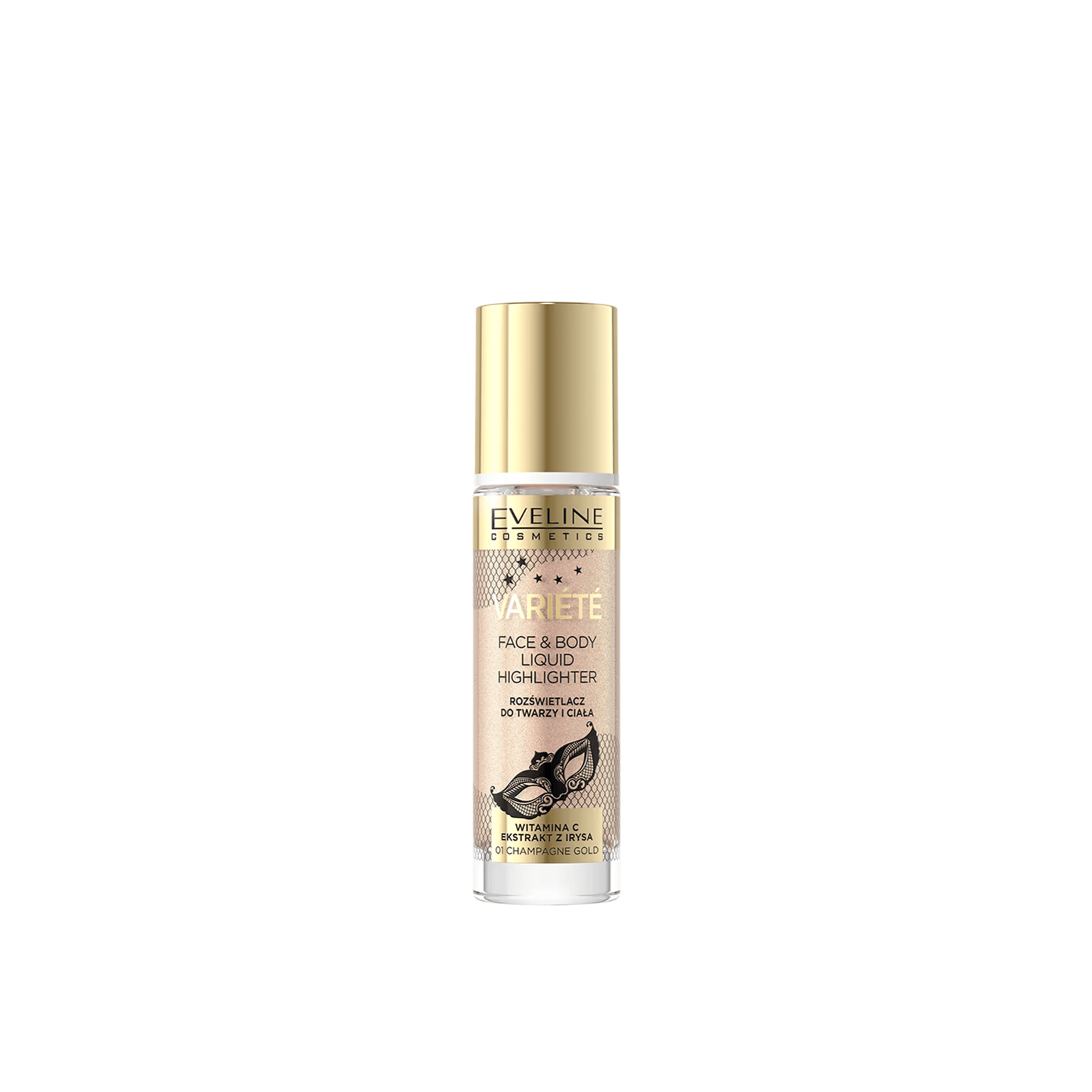 Eveline Cosmetics Variété Face & Body Liquid Highlighter 01 Champagne Gold 30ml (1.06 fl oz)