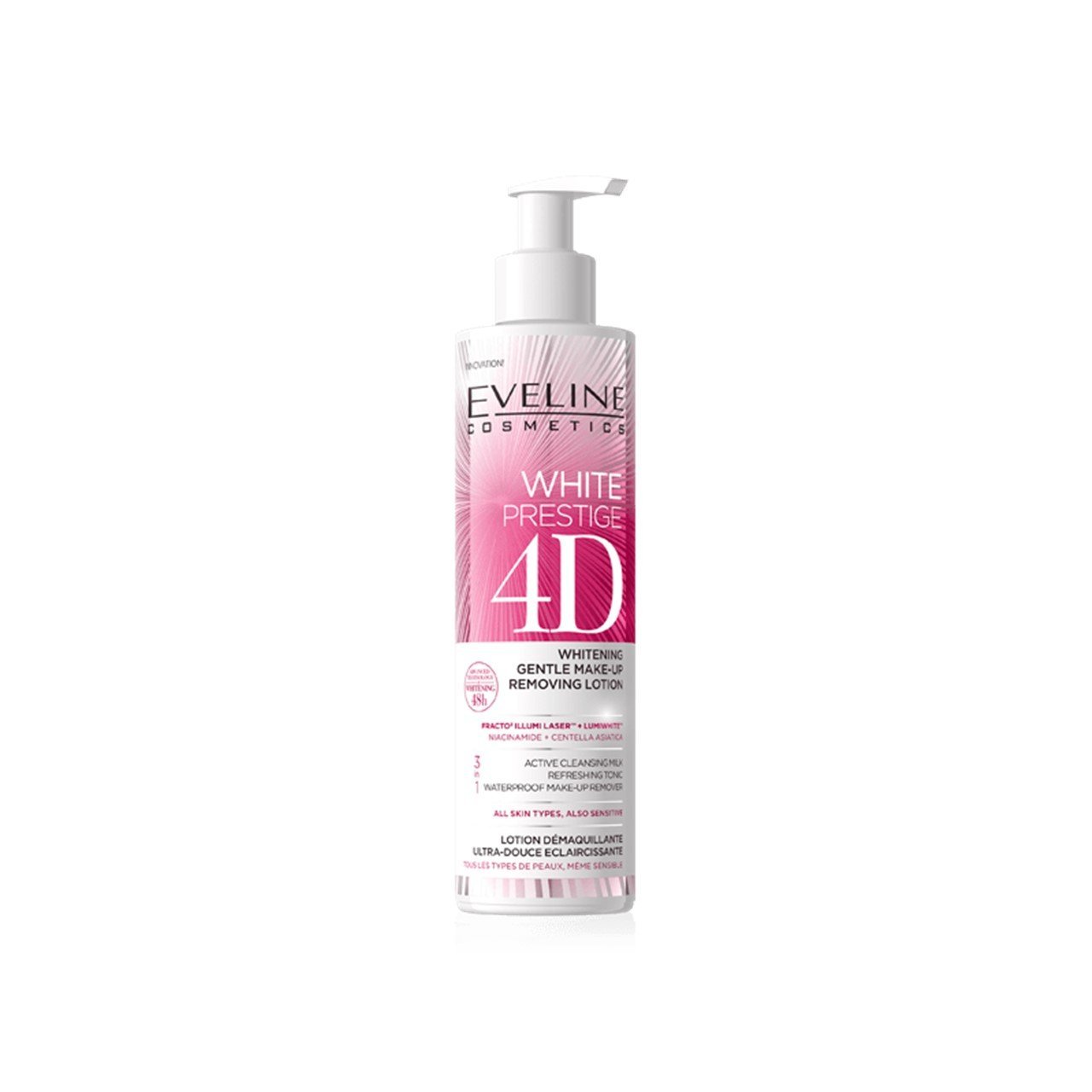 Eveline Cosmetics White Prestige 4D Whitening Gentle Makeup Removing Lotion 245ml