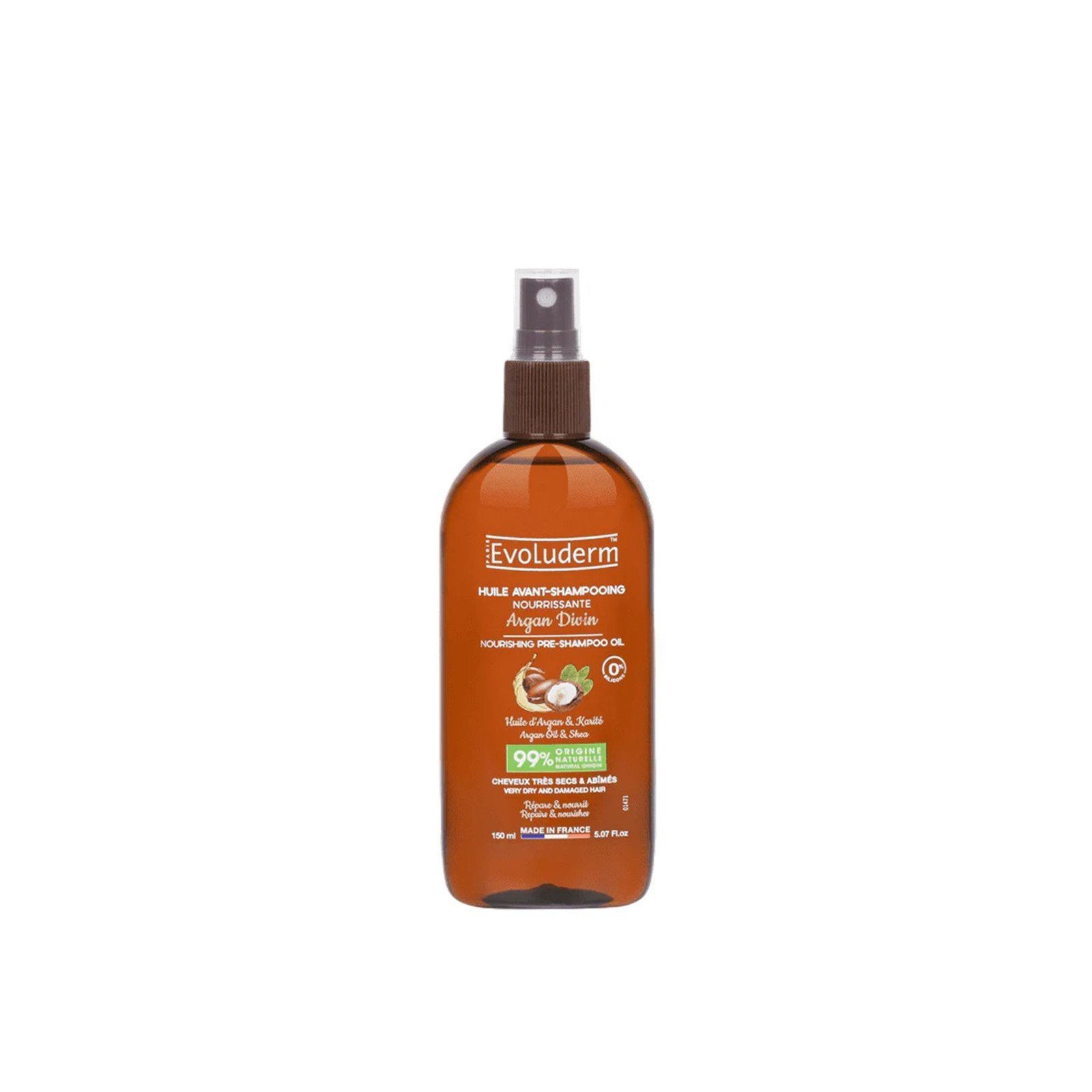 Evoluderm Argan Divin Nourishing Pre-Shampoo Oil 150ml