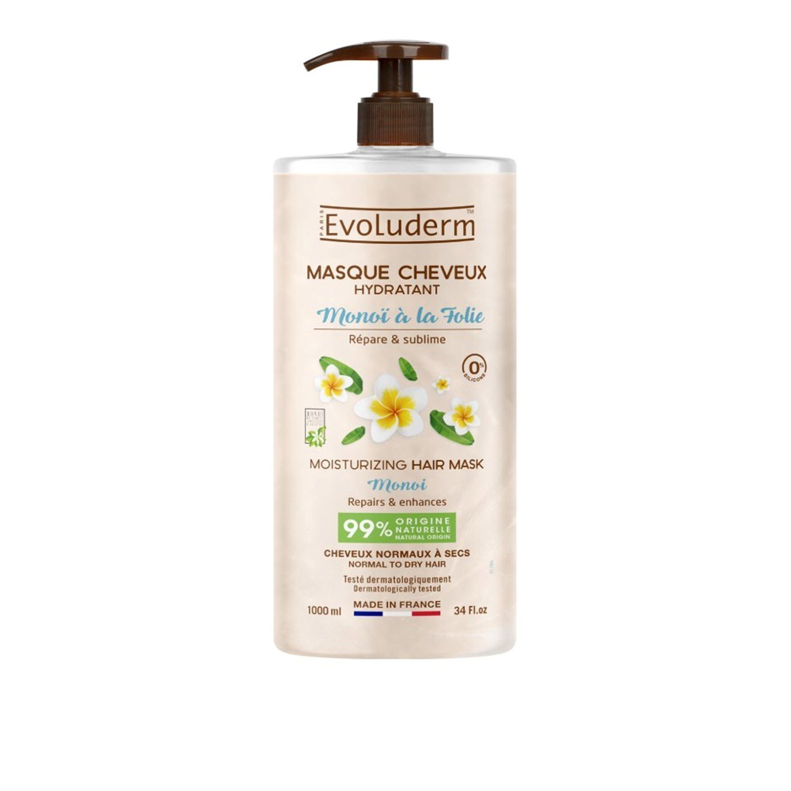 Evoluderm Monoï à la Folie Moisturizing Hair Mask 1L قطر