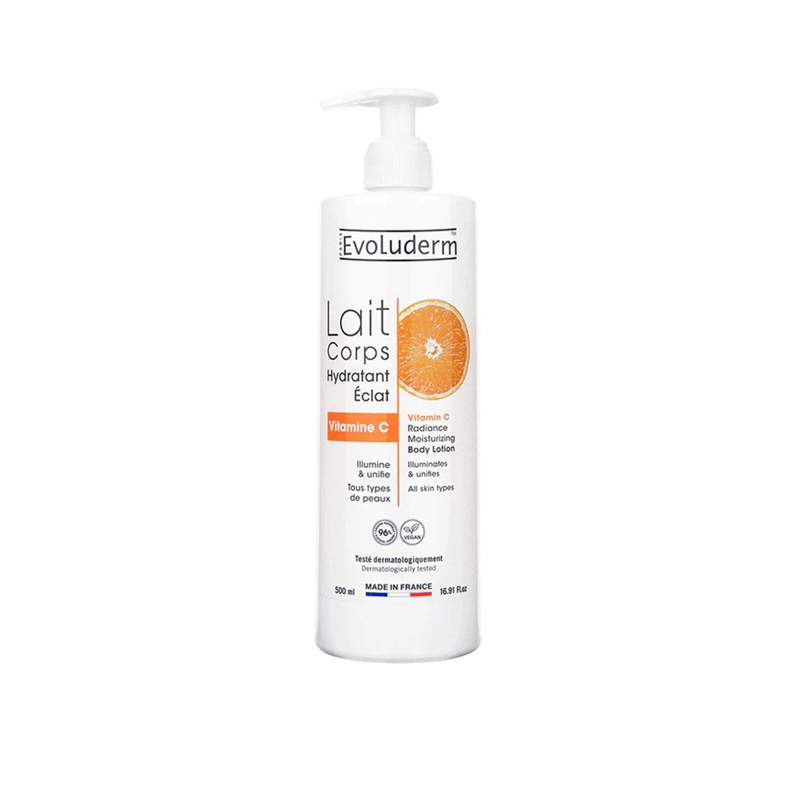 Evoluderm Vitamin C Radiance Moisturizing Body Lotion 500ml (16.91floz)