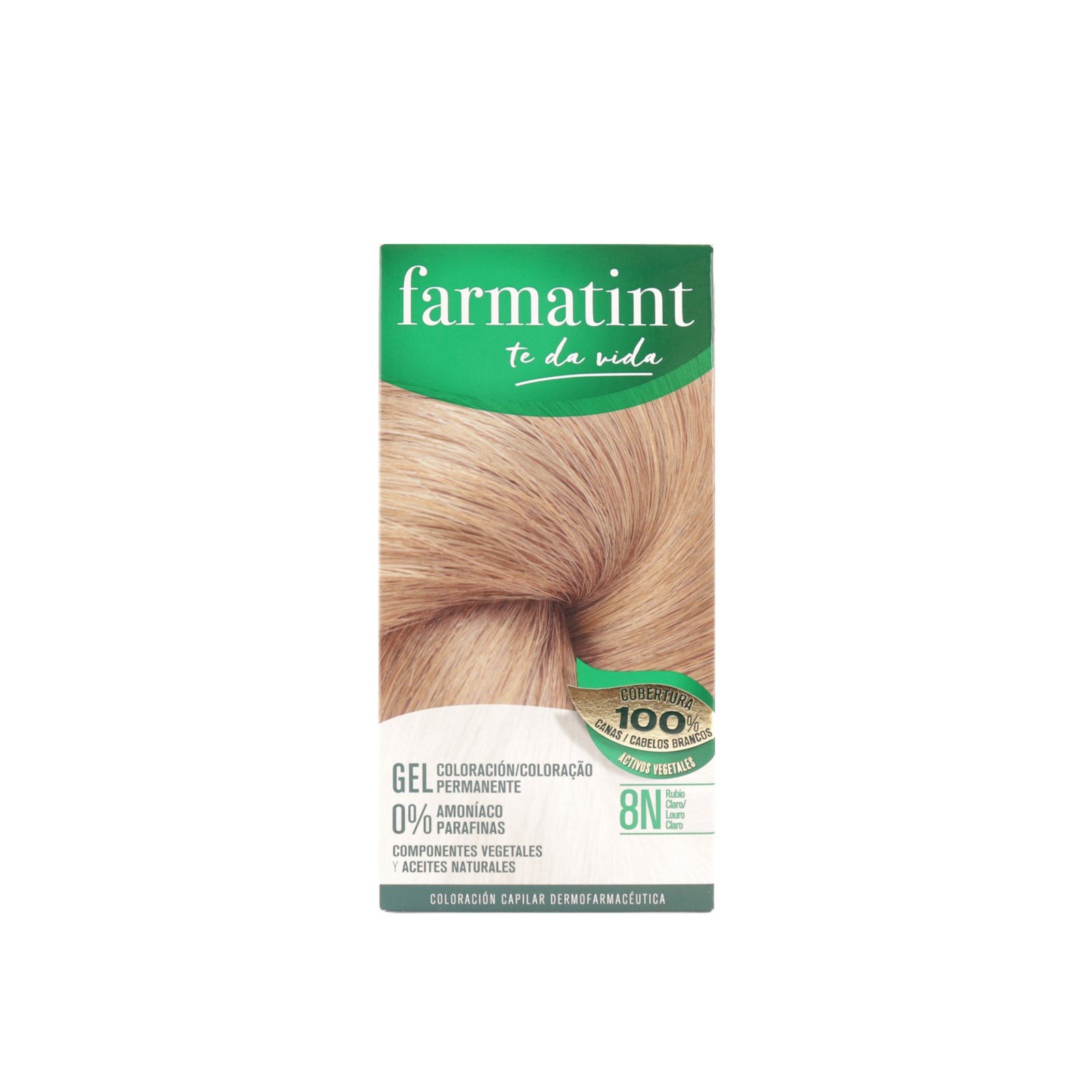 Farmatint Permanent Hair Color Gel 8N Light Blonde