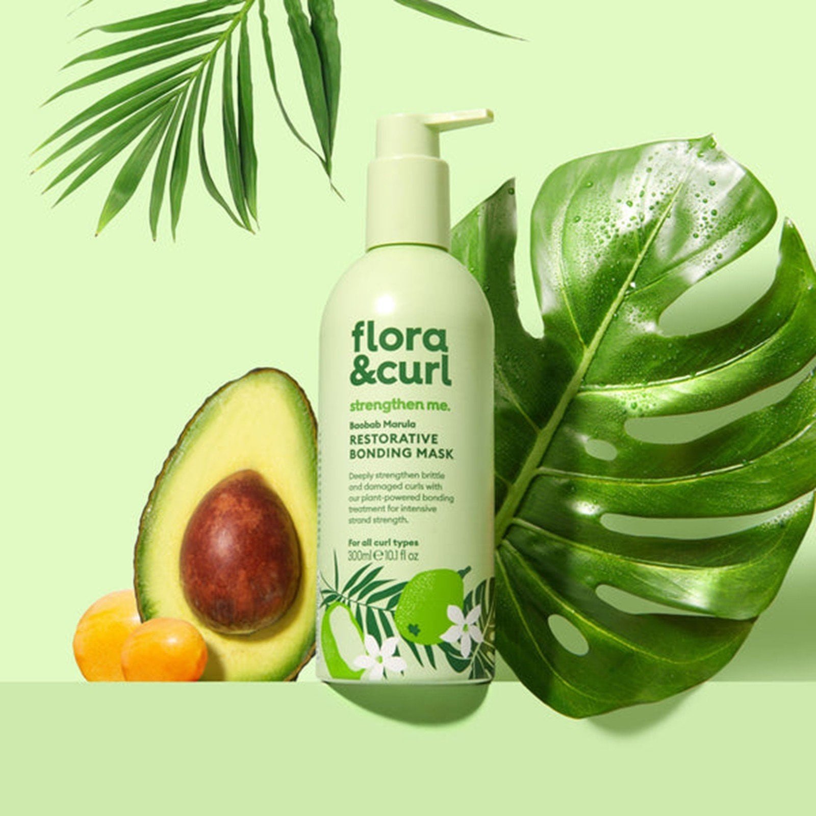 Flora & Curl strengthen me. Baobab Marula Restorative Bonding Mask 300ml (10.1floz)