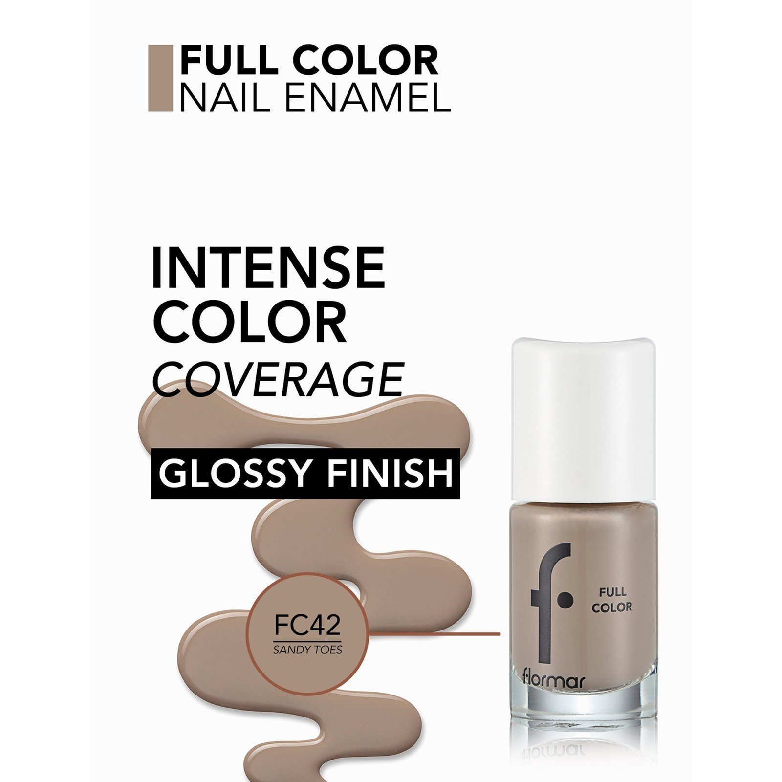 Flormar Full Color Nail Enamel 42 Sandy Toes 8ml