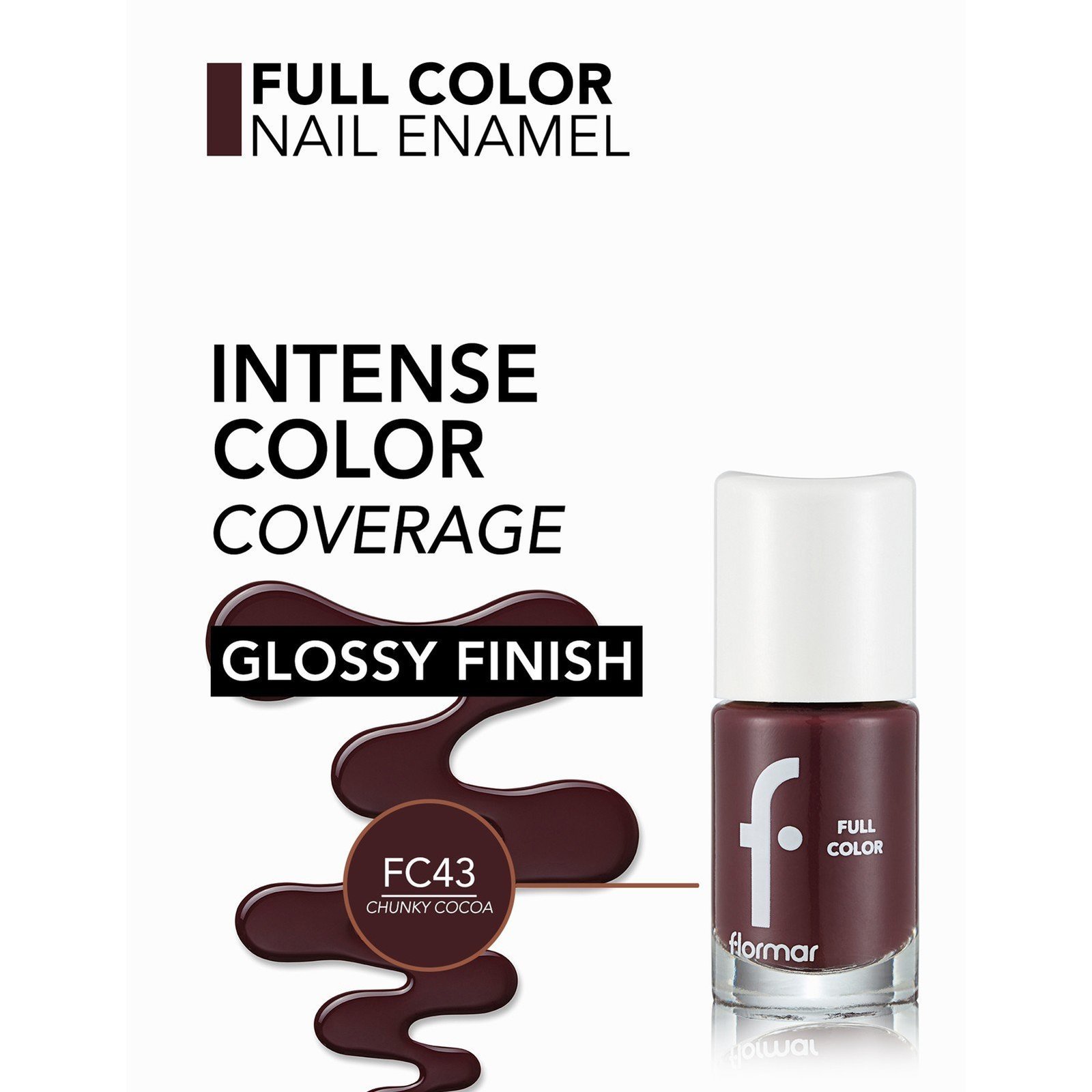 Flormar Full Color Nail Enamel 43 Chunky Cocoa 8ml