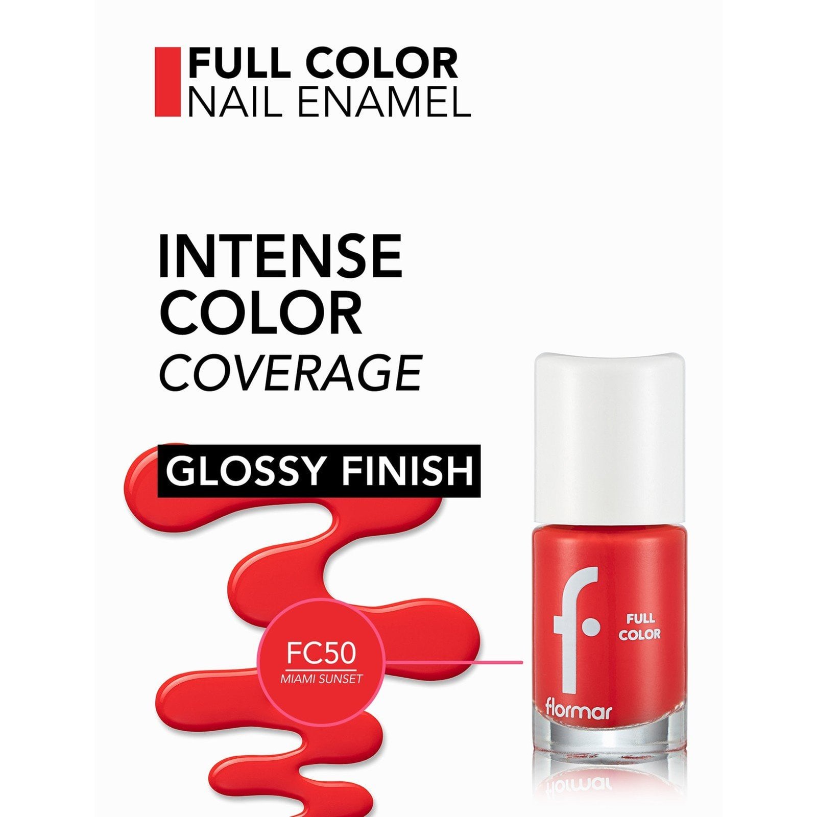 Flormar Full Color Nail Enamel 50 Miami Sunset 8ml