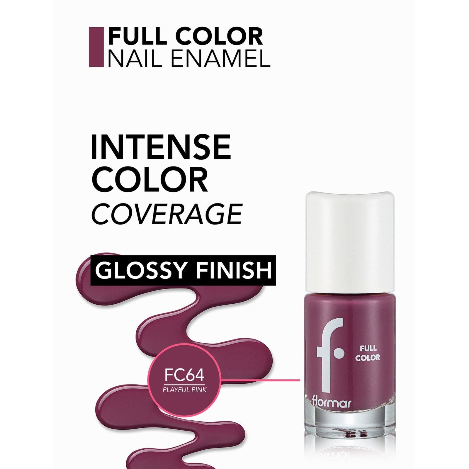 Flormar Full Color Nail Enamel 64 Playful Pink 8ml