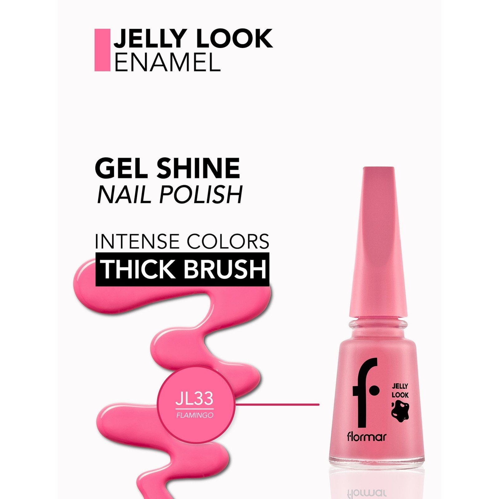 Flormar Jelly Look Nail Enamel 33 Flamingo 11ml
