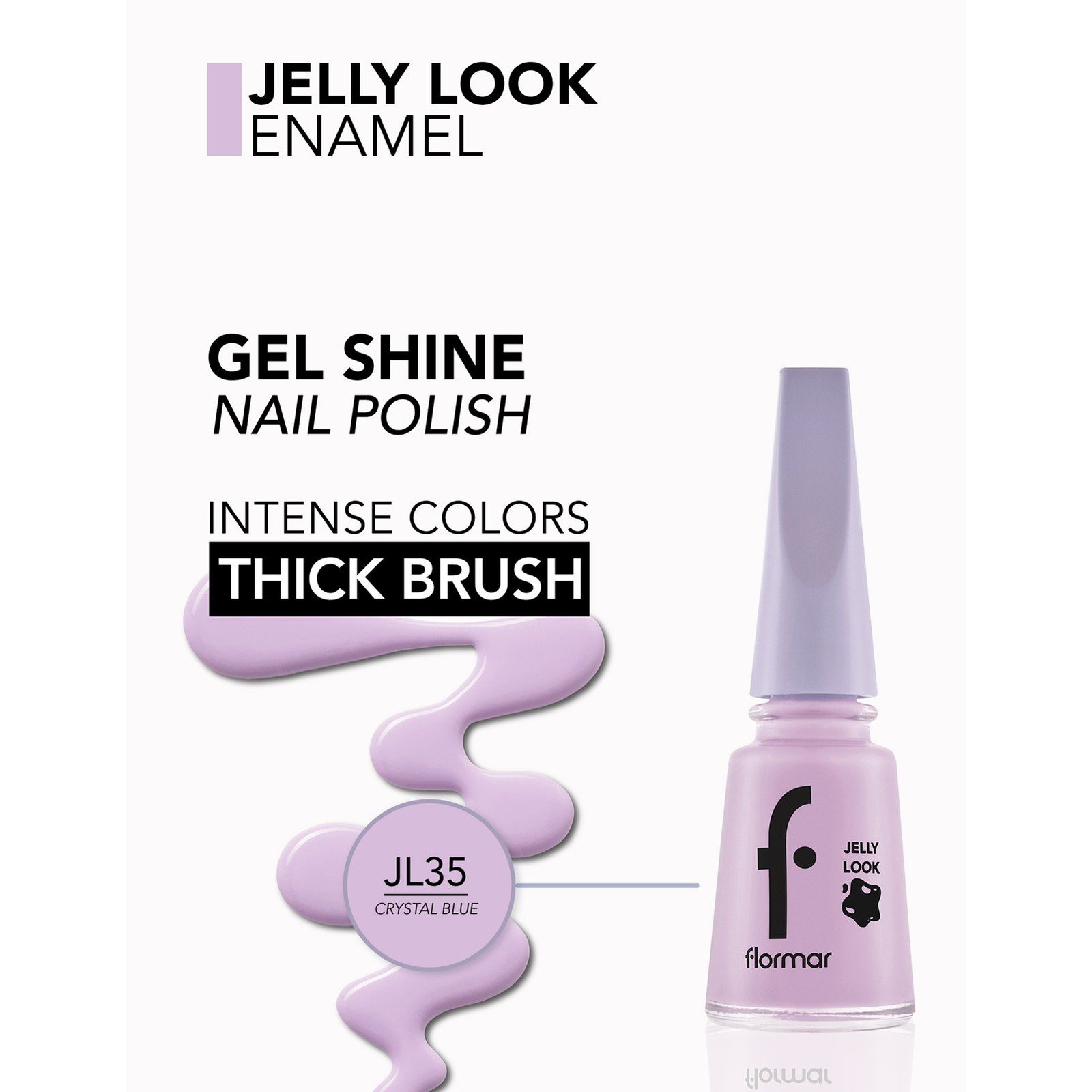 Flormar Jelly Look Nail Enamel 35 Crystal Blue 11ml