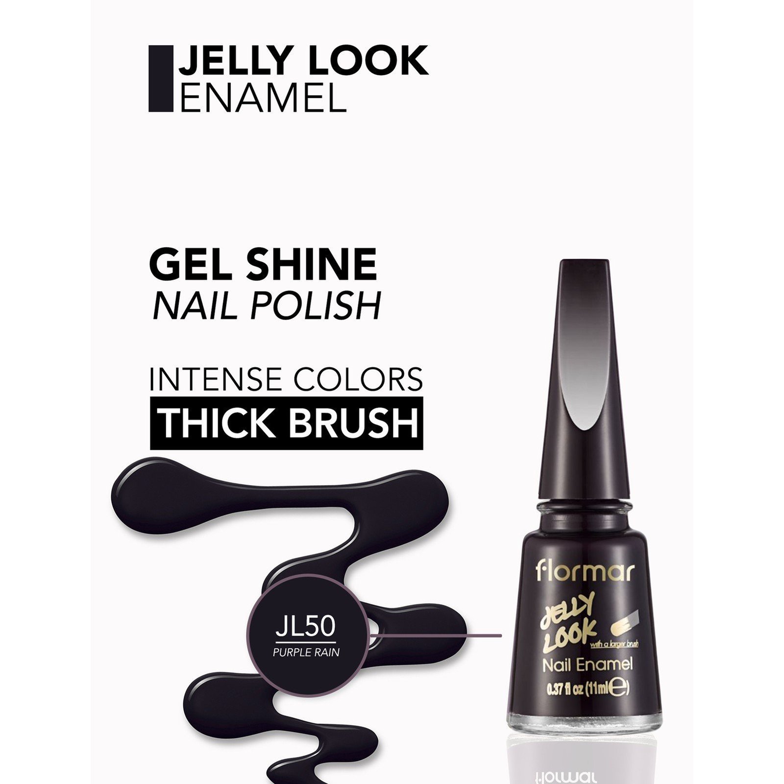 Flormar Jelly Look Nail Enamel 50 Purple Rain 11ml (0.37floz)