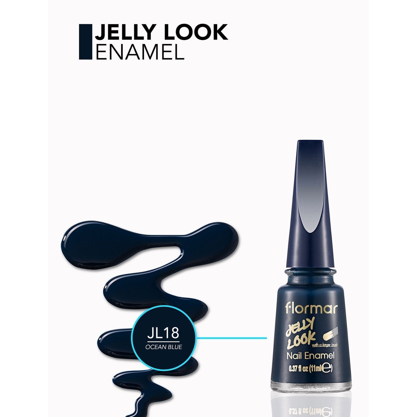 Flormar Jelly Look Nail Enamel 18 Ocean Blue 11ml