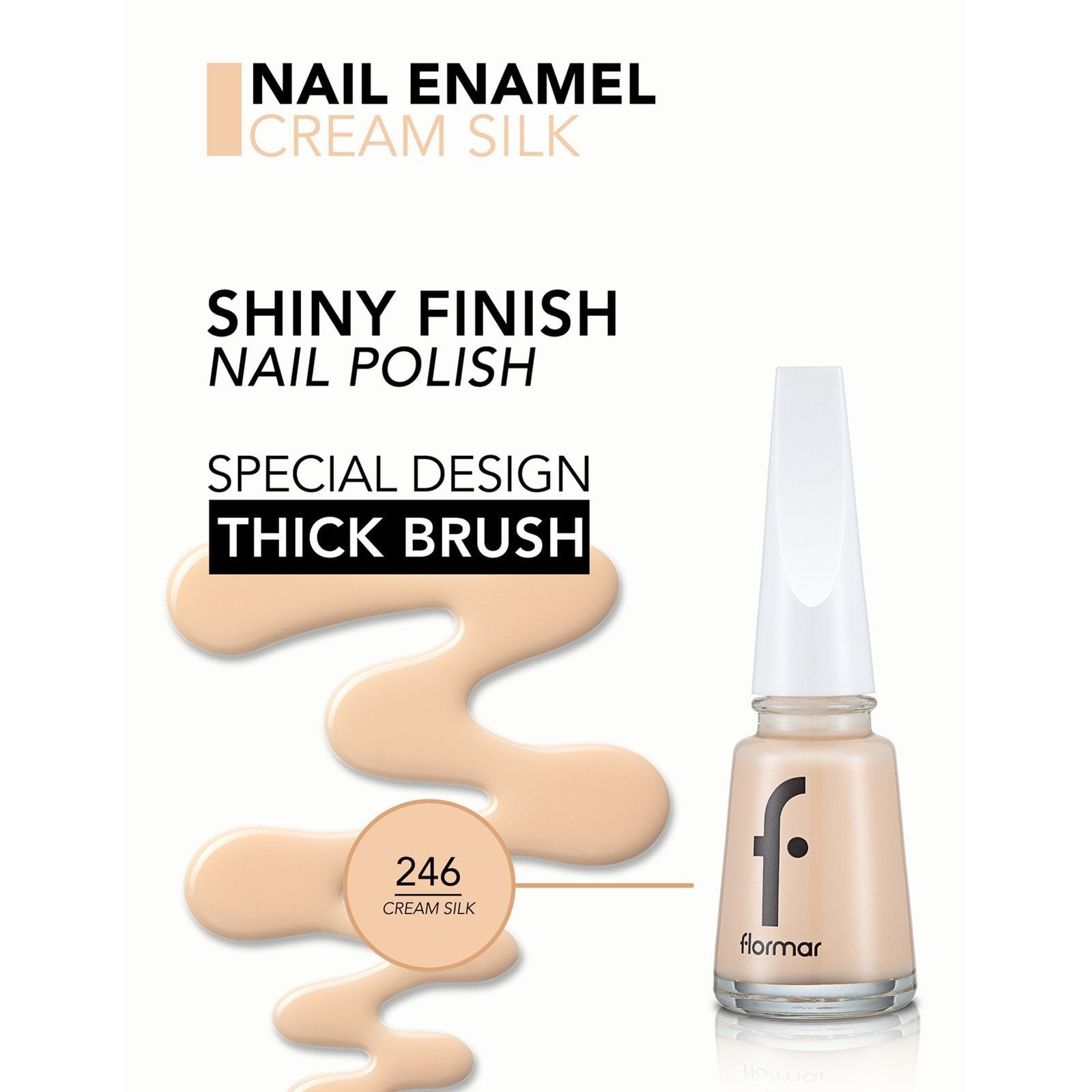 Flormar Nail Enamel 246 Cream Silk 11ml
