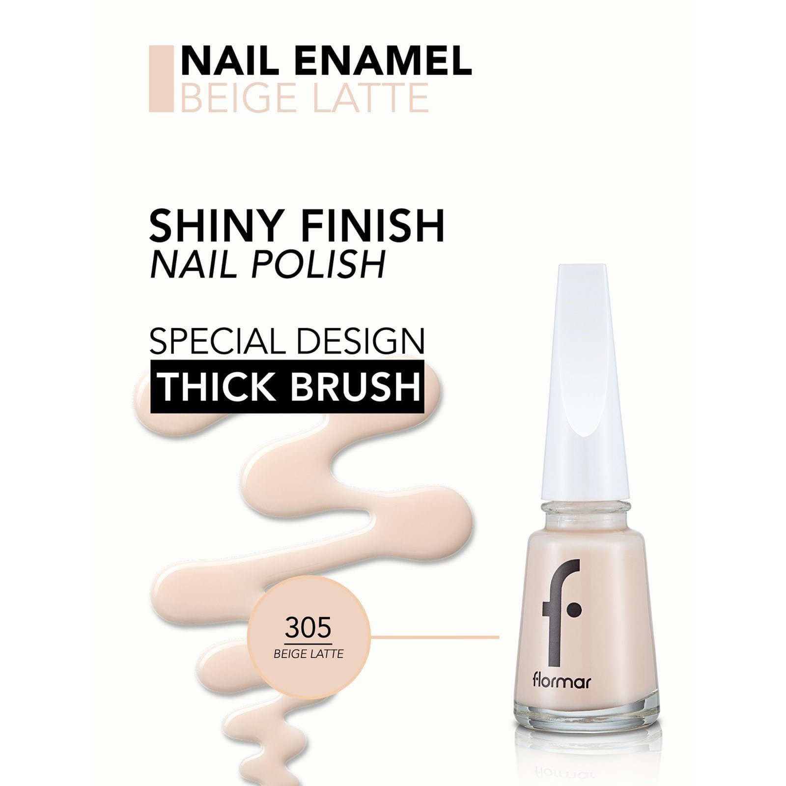 Flormar Nail Enamel 305 Beige Latte 11ml