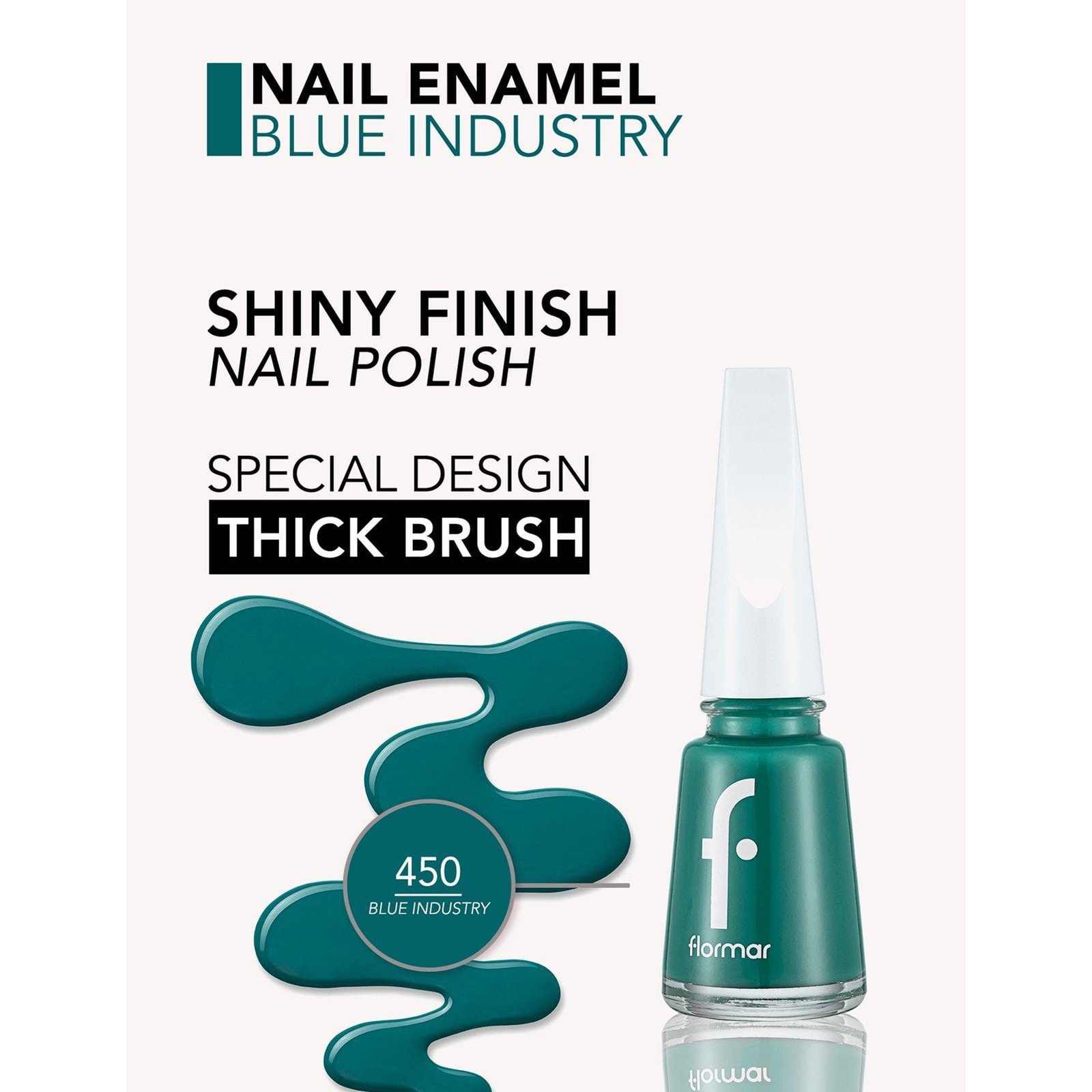 Flormar Nail Enamel 450 Blue Industry 11ml
