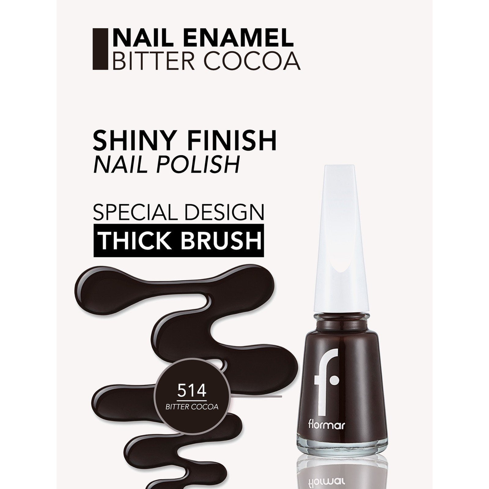 Flormar Nail Enamel 514 Bitter Cocoa 11ml