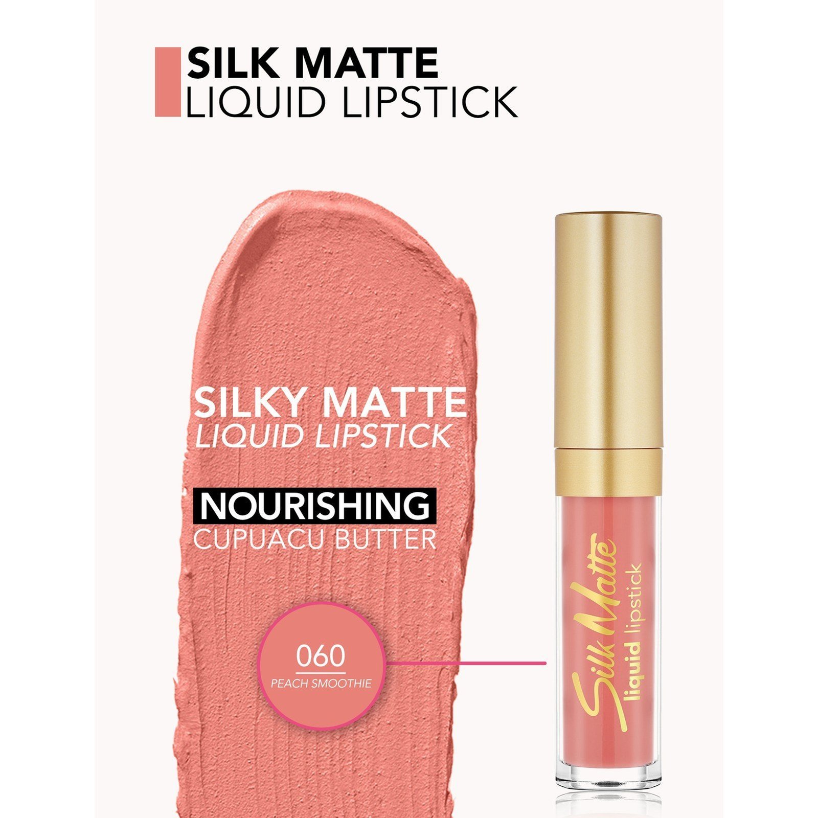 Flormar Silk Matte Liquid Lipstick 060 Peach Smoothie 4.5ml