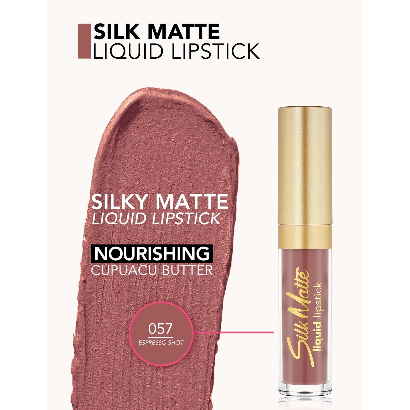 Flormar Silk Matte Liquid Lipstick 57 Espresso Shot 4.5ml (0.15floz)