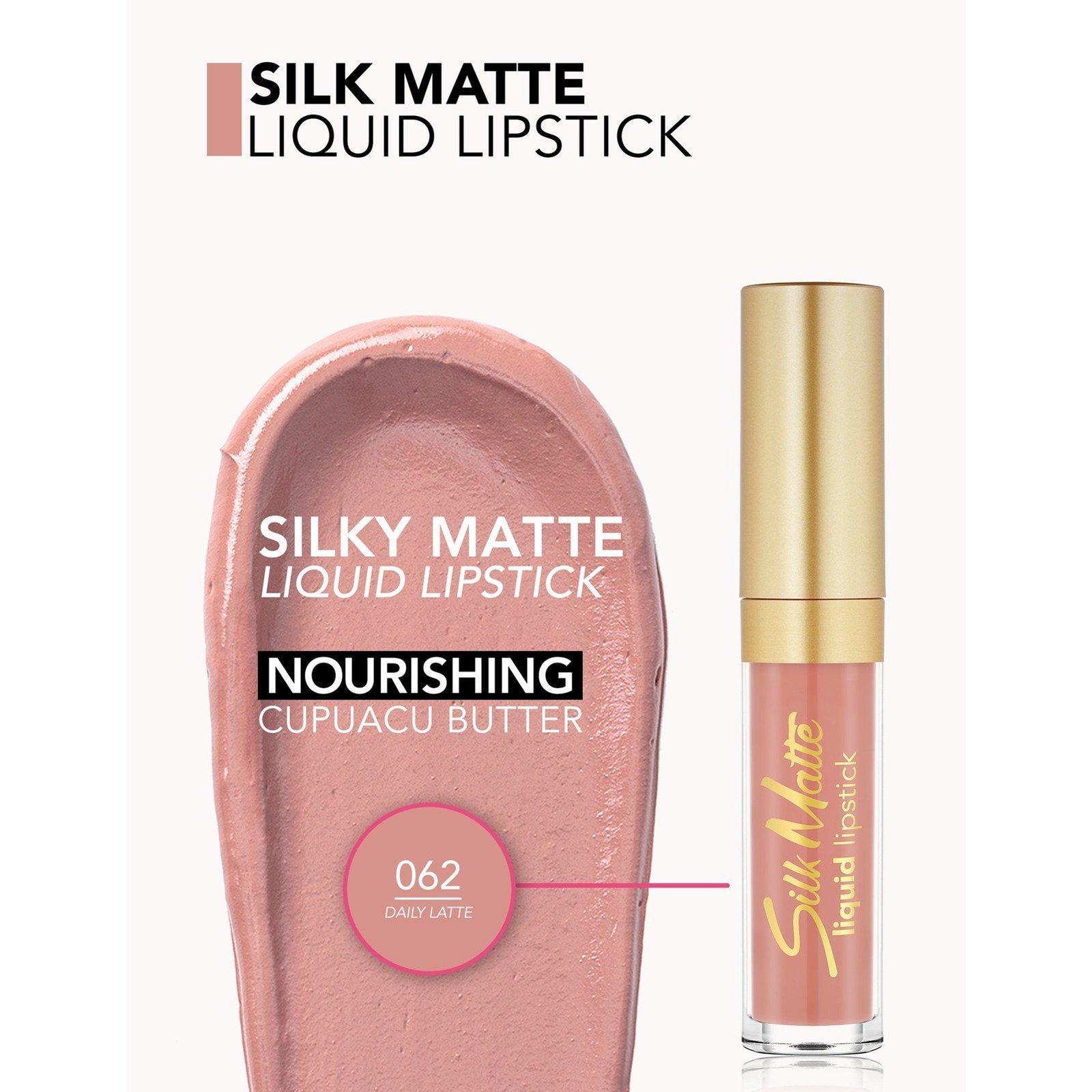 Flormar Silk Matte Liquid Lipstick 62 Daily Latte 4.5ml