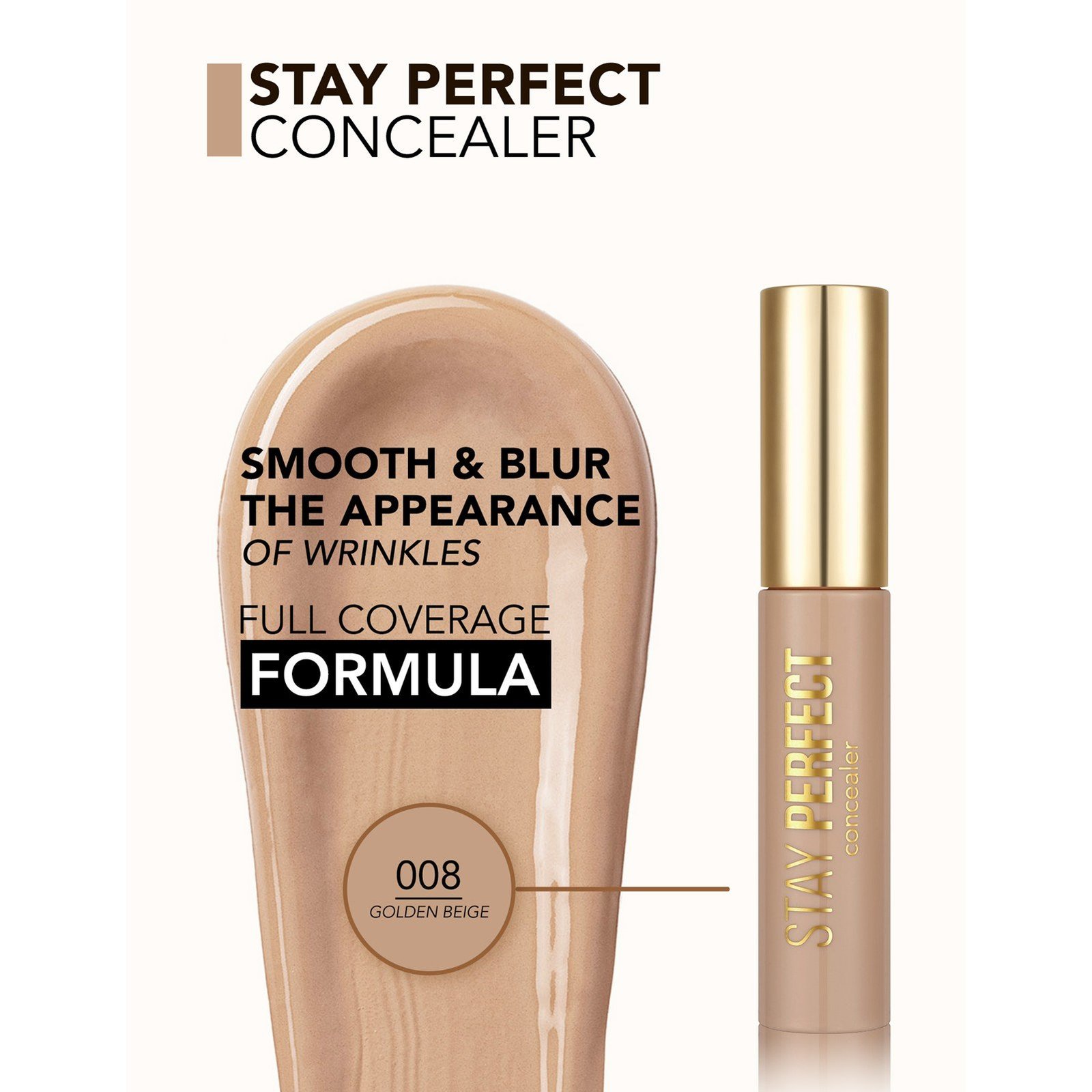 Flormar Stay Perfect Concealer 008 Golden Beige 12.5ml (0.42floz)