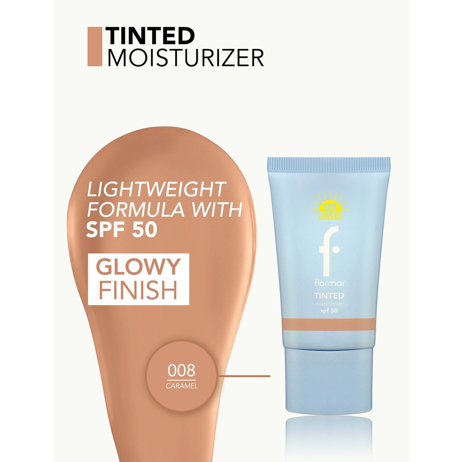 Flormar Sun Lovers Tinted Moisturizer SPF50 008 Caramel 30ml