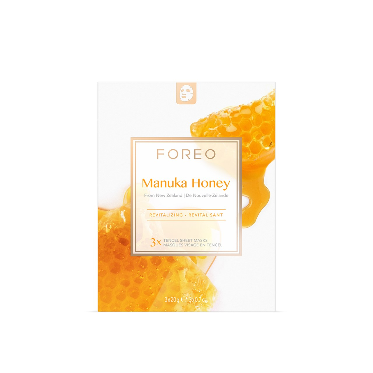FOREO Manuka Honey Tencel Sheet Masks 3x20g (3x0.71oz)