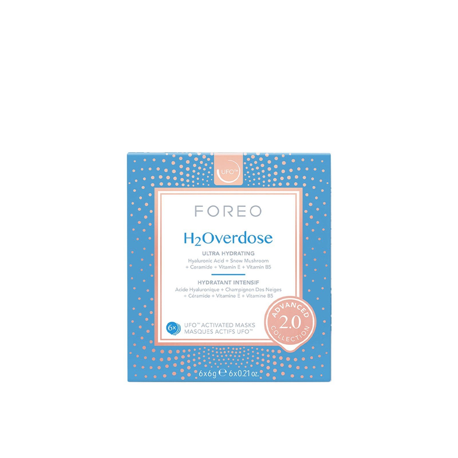 FOREO UFO™ Activated Facial Mask H2Overdose 2.0 6x6g (0.21oz x6)